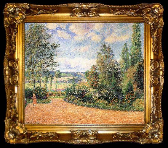 framed  Camille Pissarro Garden girls, ta009-2